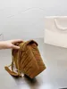 designer bags Women ysiykiy brand LOU Messenger Bag Lady Shoulder Purse Chain Cross Body Bags Fashion Plain Hasp Corduroy Hardware Letter Internal Handbag
