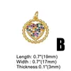 Pendant Necklaces OCESRIO Eagle Medallion Disc Pendants For Jewelry Making Gold Plated Copper Zircon Components Supplies Pdta646