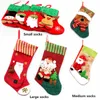 Christmas Decorations 1Pc Home Decor Stockings Snowman Santa Elk Bear Printing Xmas Candy Gift Bag Tree Decoration 220912