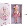 Bambole UCanaan Girls Doll With Freckle Face 14 pollici Full Silicone Reborn Fashion Outfits Regalo di Natale per bambini 220912