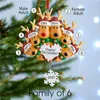 Kerstversiering Gepersonaliseerde Rendieren Familie van 2 3 4 5 6 Boom Ornament Leuke Herten Vakantie Winter Cadeau Jaar 220912