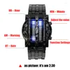 Montre-bracelettes Luxury Man Watches Fashion Brand Sport Men Femmes Cr￩ative Creative Inneildled Steel Date Date Bracelet Watch Binarywatch