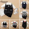 Salopette Vêtements de bébé pour hommes Gentleman Barboteuses pour bébés Combinaison pour enfants en bas âge Costume pour bébé Salopette pour enfants 220909