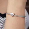 Novas contas de metal de prata esterlina 925 autênticas e populares para meninas, meninos, adolescentes, adequadas para pulseiras de charme pandora originais, joias femininas diy