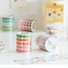 Gift Wrap 1250Pcs/Roll Waterproof PET DIY Scrapbooking Dot Writing Tape Circle Round Stickers Base Decor Washi