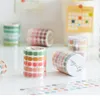 Presentf￶rpackning 1250 st/roll vattent￤t husdjur diy scrapbooking prick skrivband cirkel runda klisterm￤rken basdekor washi