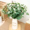 Decorative Flowers 2pcs Artificial Eucalyptus Leaves Plants Home Wedding Decor Plastic Fake Centerpieces Row Wall Arrangement Accessories