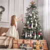 5 unids/lote adornos de gnomo colgantes de Navidad decoraciones para árboles de Navidad hechos a mano de felpa Santa Elf decoración de mesa de pared para el hogar XBJK2209