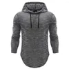 Men's Hoodies European Size Stretch Youth Men Large Fashion Hooded Casual Shirt Hoodie Sweatshirt