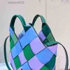 Evening Bags High Capacity Colorful Woven Basket Woven Beach Totes Weaving Handbag Women Designer Bucket Crossbody Bags Shoppers Bags 2022