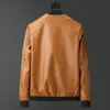 Mens Fashion Leather Jacket Top Men Soft Shell Clip Coat Glasses Plush Tjockning Clothes M-3XL