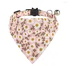 Chien Colliers Coton Fleur Chat Collier Cravate Salive Serviette Pet Décoration Écharpe Petits Accessoires