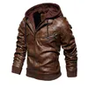 Mens Leather Faux Jackets Winter Casual Motorcykel PU Biker Coats European Windbreaker äkta 220909