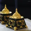 Geurlampen draagbare Midden -Oosten Arabische wierookbrander gouden metaal klassieke retro stijl aroma diffuser