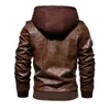 Mens Leather Faux Jackets Winter Casual Motorcykel PU Biker Coats European Windbreaker äkta 220909