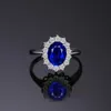 Fina smycken Jewelrypalace Princess Diana skapade Sapphire 925 Sterling Silver Engagement Ruby Natural Amethyst Citrine Blue Topaz