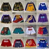 2021 Team Basketball Short Herren Just Don Co-Branded Sport Shorts Hip Pop Hose mit Tasche Reißverschluss Jogginghose Lila Weiß Bck Rot Blau Herren