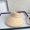 바이저 디자이너 레이디 패션 바이저 여름 조절 가능한 햇볕 모자 럭셔리 브랜드 레터 캔버스 야외 샌드 비치 바람 방전 UV 보호 9972245