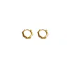 Hoop Earrings Peri'sBox Dainty Bamboo Gold Color Fashion Cute Simple Huggie Brass For Girl Tiny Earring Hoops Jewelry