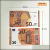 Другие праздничные партийные поставки вечеринки поставляют деньги деньги банкнот 5 10 20 50 доллар евро реалистичные игрушечные бары копировать валюта.