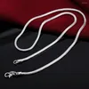 Pendanthalsband Charms 1mm 2mm 3mm Solid Snake Chain 925 Stamped Silver Necklace For Men Women Fashion Party Wedding Jewelry Gif272n