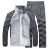 Men's Tracksuits Sportswear 2022 Youth Set Spring Autumn Men 2 Piece Sporting Suit Jacket Pant Sweatsuit Size 5XL