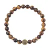 Braunes Naturstein-Perlen-Armband für Männer und Frauen, luxuriös, goldfarben, eingelegter Zirkon, Perlenschmuck, Geschenke, Yoga-Heilungsarmbänder