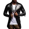 Skórzana męska sztuczna kurtka klubowa Męska moda Slim Fit Motorcycle Złote/Srebrny Blazer Męski płaszcz PU 220912