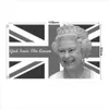 Bandiera della Regina Elisabetta II 3x5FT Banner britannico Decorazioni per il 70° partito