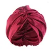 Berets 2022 Night Sleep Imitation Silk Double Layer Hats For Women Women's Hat Satin Sleeping Caps Beanie Durags Ladies Durag Head