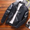 Leerleer Faux Thoshine Brand Spring Autumn Men Jackets Classic Slim Fit Male Pu Coats Motorfiets Biker Streetwear Smart Casual 220912