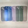 Cases For iPhone 14 Plus 13 Pro Max 12 Mini 11 0.3mm Ultra Thin Slim Matte Frosted Shockproof Clear Transparent Soft PP Cover Case