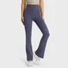 L_204 Classic Flared Pant Yoga Pants High Rise Leggings Elastic Tights Slim Fit Sweatpants Fitness Trousers