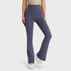 L_204 Classic Flar La Vared Pant Yoga Pants High Rise Leggings Elastische panty Slim Fit zweetwedstrijden fitnessbroek