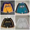 2021 Team Basketball Short Herren Just Don Co-Branded Sport Shorts Hip Pop Hose mit Tasche Reißverschluss Jogginghose Lila Weiß Bck Rot Blau Herren