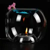 Fragrance Lamps 1pc Essential Oil Burner Transparent Glass Tealight Candle Holder For Home