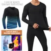 Männer Trainingsanzüge LY Männer Nahtlose Elastische Thermals Innere Tragen Einfarbig Warme Dünne Unterwäsche Für Winter CLA88