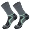 Sportsocken, 1 Paar, für Herren und Damen, wasserdicht, für Langlauf, winddicht, für den Außenbereich, atmungsaktiv, schweißableitend