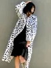 Manteau d'hiver en fourrure pour femmes, véritable manteau léopard, ample, style long