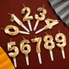 Forniture festive 1 pz Candele numerate Torta di compleanno Topper Decorazione per feste Candela nuziale Favore Strumenti di decorazione