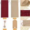 15x35cm rustieke jute jute wijnzakken trekstring wijnfles covers herbruikbare wrap cadeau -pakket tas 912