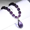 Pendant Necklaces Amethyst Necklace Crystal Collarbone Chain Craft Purple Decorativas Raw Stone Jewelry