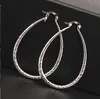925 Brincos de argola de prata esterlina Brincos de argola de orelha Hiperbole Big Ring mix 6 estilo 10 pares/joias de moda