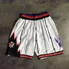 Basketbal shorts gewoon Don co-branded Retro Wear Sport Pant met pocket ritsdragers heup pop wit paars rood geel blauw bck