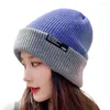 Berets Woolen Yarn Practical Winter Warm Knitted Hats Free Size Beanies Comfortable For Friends