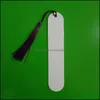 Party Favor Sublimation Metal Aluminum Bookmark With Hole Tassel Filing Supplies White Blank Heat Transfer Page Marker For Student Te Dhrkm
