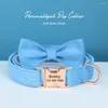 Collares para perros Collar personalizado Lindo Bowknot Collar de identificación para mascotas Anti-pérdida con accesorios de pajarita para perros pequeños, medianos y grandes