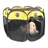 kennels pens HOOMIN Foldable Outdoor Playpen Folding Kennels Fences Puppy Cats Pet Cage Delivery Room Portable Pet Tent Houses For Small Dogs 220912