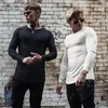 Mens Sweaters Muscleguys automne mode mince chandails hommes à manches longues pulls homme Oneck solide Slim Fit chandails haut tricot pull homme 220912