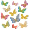 Andra festliga festförsörjningar 3D iriserande Sier Butterfly Wall Stickers dekaler holografiska dekor klassrum med uppsättning 5 stil bdesybag amfns